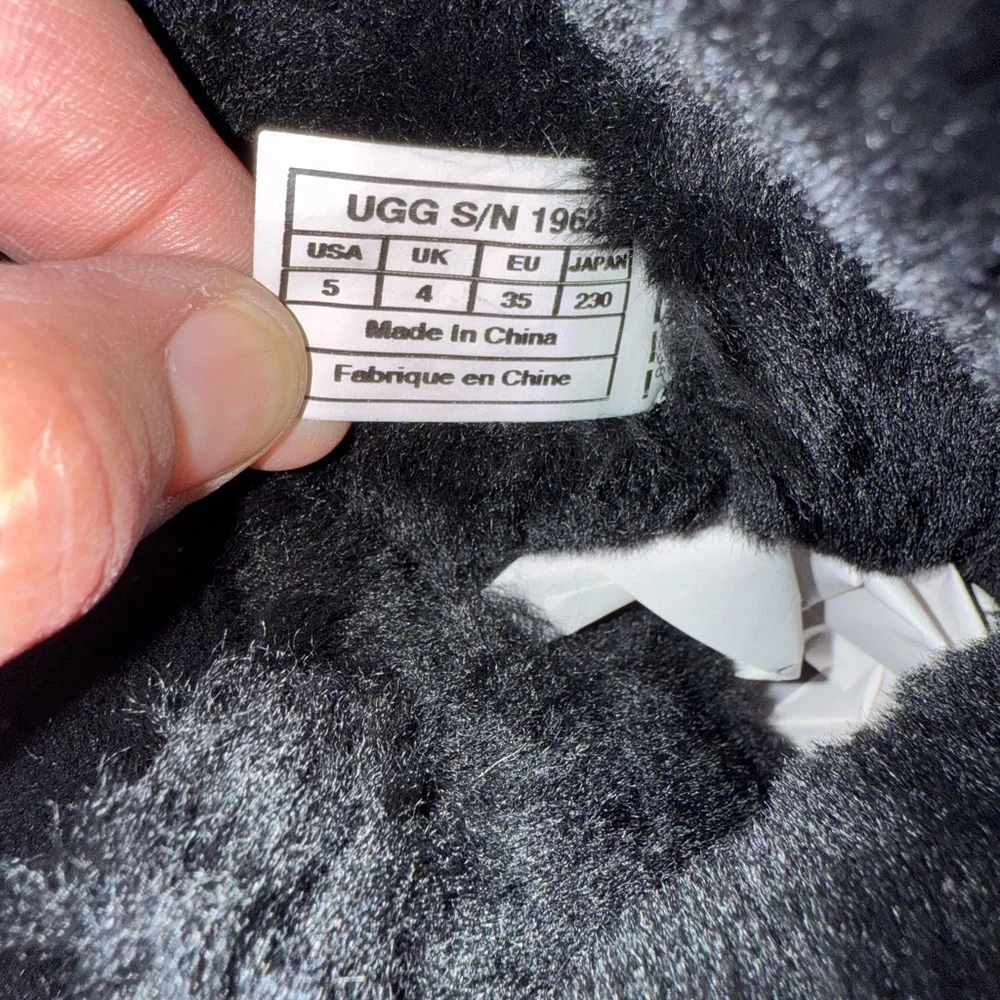 UGG Black Plush Boots - Picture 5 of 5